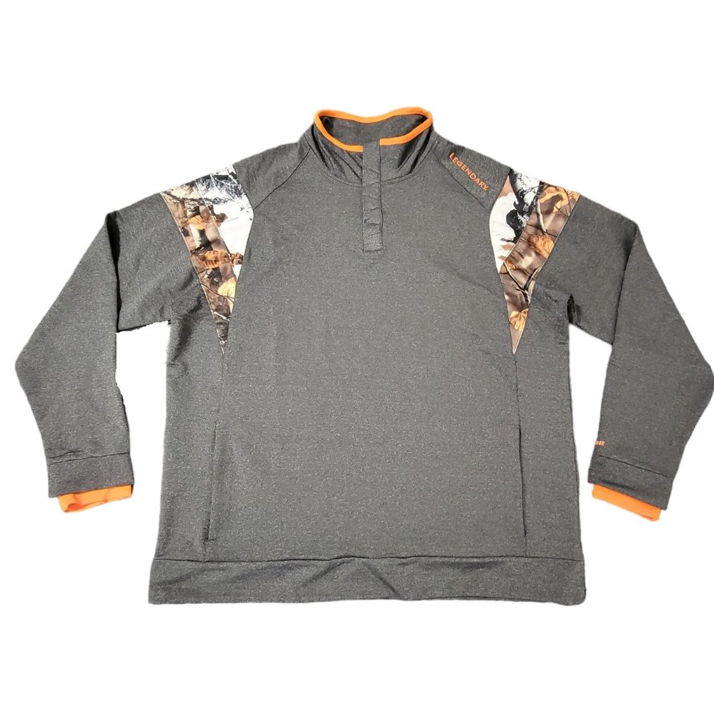Men's Legendary Whitetails Hunt Bum Long Sleeves Gray‎ Pullover Sweater